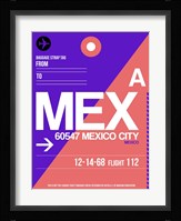 MEX Mexico City Luggage Tag 1 Fine Art Print