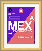 MEX Mexico City Luggage Tag 1 Fine Art Print