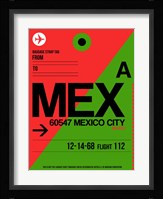 MEX Mexico City Luggage Tag 2 Fine Art Print