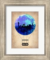 New York Blue Air Balloon Fine Art Print