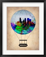 Minneapolis Air Balloon Framed Print