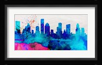 Houston City Skyline Framed Print