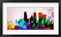 Minneapolis City Skyline Framed Print