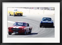 Mustang and Corvette Racing Framed Print