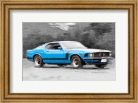 1970 Ford Mustang Boss Blue Fine Art Print