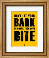 Bark And Bite Yellow Fine Art Print