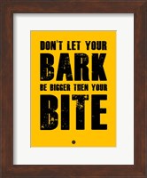 Bark And Bite Yellow Fine Art Print