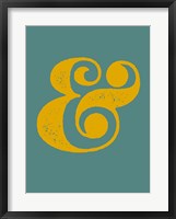 Ampersand Blue and Yellow Fine Art Print