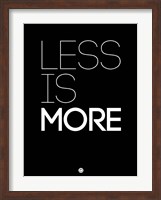 Less Is More Black Fine Art Print