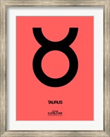 Taurus Zodiac Sign Black Fine Art Print
