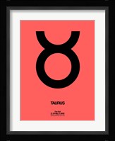 Taurus Zodiac Sign Black Fine Art Print