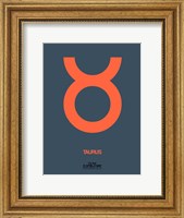 Taurus Zodiac Sign Orange Fine Art Print