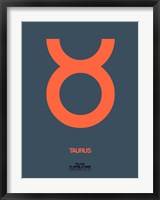 Taurus Zodiac Sign Orange Fine Art Print