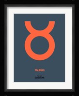 Taurus Zodiac Sign Orange Fine Art Print