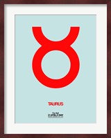 Taurus Zodiac Sign Red Fine Art Print