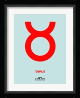 Taurus Zodiac Sign Red Fine Art Print