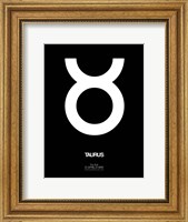 Taurus Zodiac Sign White Fine Art Print