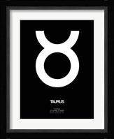 Taurus Zodiac Sign White Fine Art Print