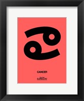 Cancer Zodiac Sign Black Fine Art Print