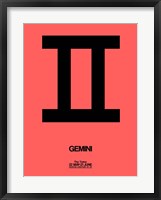 Gemini Zodiac Sign Black Fine Art Print