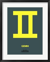Gemini Zodiac Sign Yellow Fine Art Print