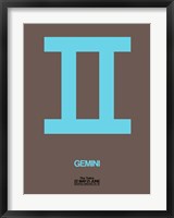 Gemini Zodiac Sign Blue Fine Art Print