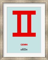 Gemini Zodiac Sign Red Fine Art Print