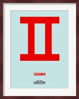 Gemini Zodiac Sign Red Fine Art Print