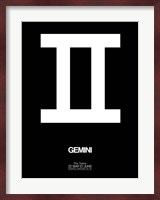 Gemini Zodiac Sign White Fine Art Print