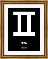 Gemini Zodiac Sign White Fine Art Print