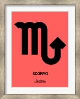 Scorpio Zodiac Sign Black Fine Art Print