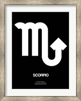 Scorpio Zodiac Sign White Fine Art Print