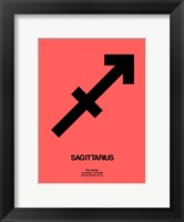 Sagittarius Zodiac Sign Black Fine Art Print