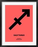 Sagittarius Zodiac Sign Black Fine Art Print