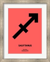 Sagittarius Zodiac Sign Black Fine Art Print