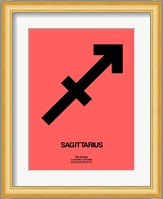 Sagittarius Zodiac Sign Black Fine Art Print