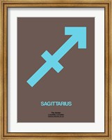 Sagittarius Zodiac Sign Blue Fine Art Print