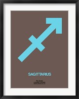 Sagittarius Zodiac Sign Blue Fine Art Print