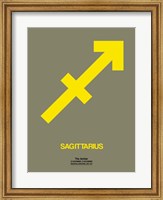 Sagittarius Zodiac Sign Yellow Fine Art Print