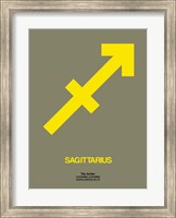 Sagittarius Zodiac Sign Yellow Fine Art Print