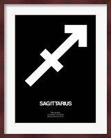 Sagittarius Zodiac Sign White Fine Art Print