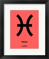Pisces Zodiac Sign Black Fine Art Print