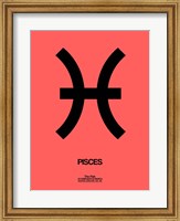 Pisces Zodiac Sign Black Fine Art Print