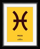 Pisces Zodiac Sign Brown Fine Art Print