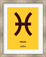 Pisces Zodiac Sign Brown Fine Art Print