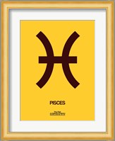 Pisces Zodiac Sign Brown Fine Art Print