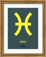 Pisces Zodiac Sign Yellow Fine Art Print