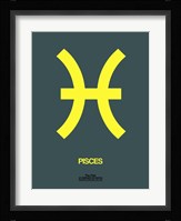 Pisces Zodiac Sign Yellow Fine Art Print