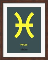 Pisces Zodiac Sign Yellow Fine Art Print