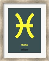 Pisces Zodiac Sign Yellow Fine Art Print